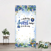 Lofaris Sweet Berry Floral Lovely Baby Shower Rectangle Backdrop